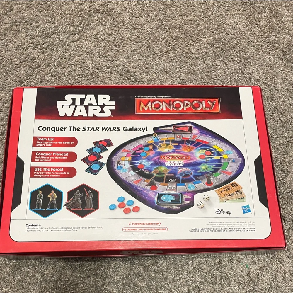 Star Wars Monopoly Age 8+ Star Wars The Force Awakens Edition‎ Disney Hasbro